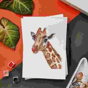 Oil Giraffe Portrait